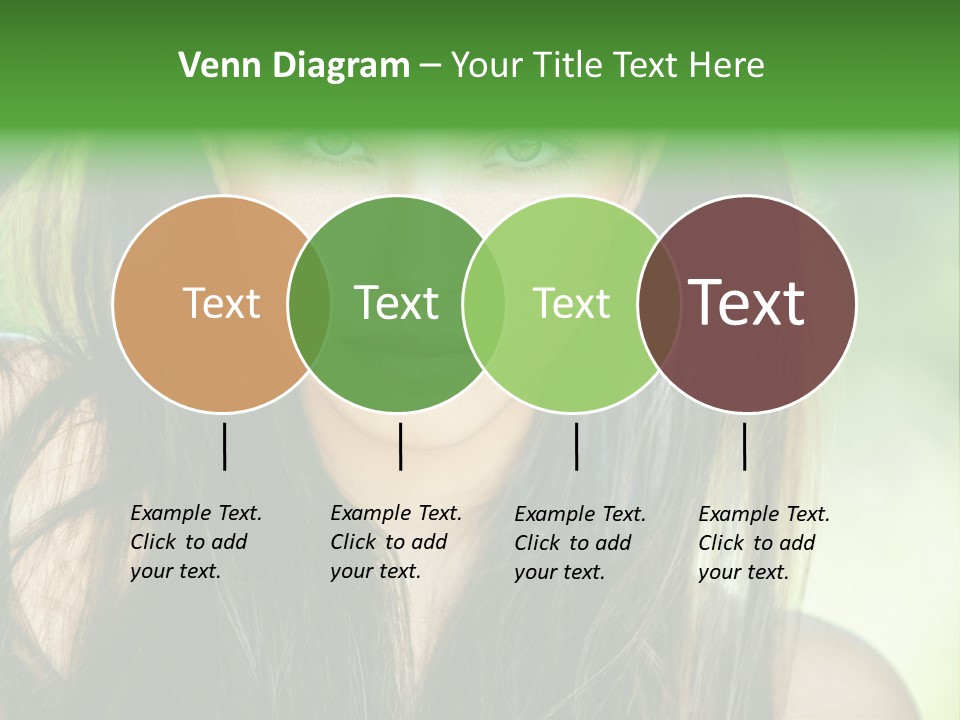 Eyes Woman Hair PowerPoint Template