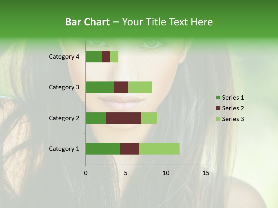 Eyes Woman Hair PowerPoint Template