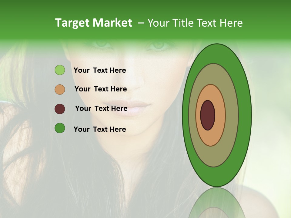 Eyes Woman Hair PowerPoint Template