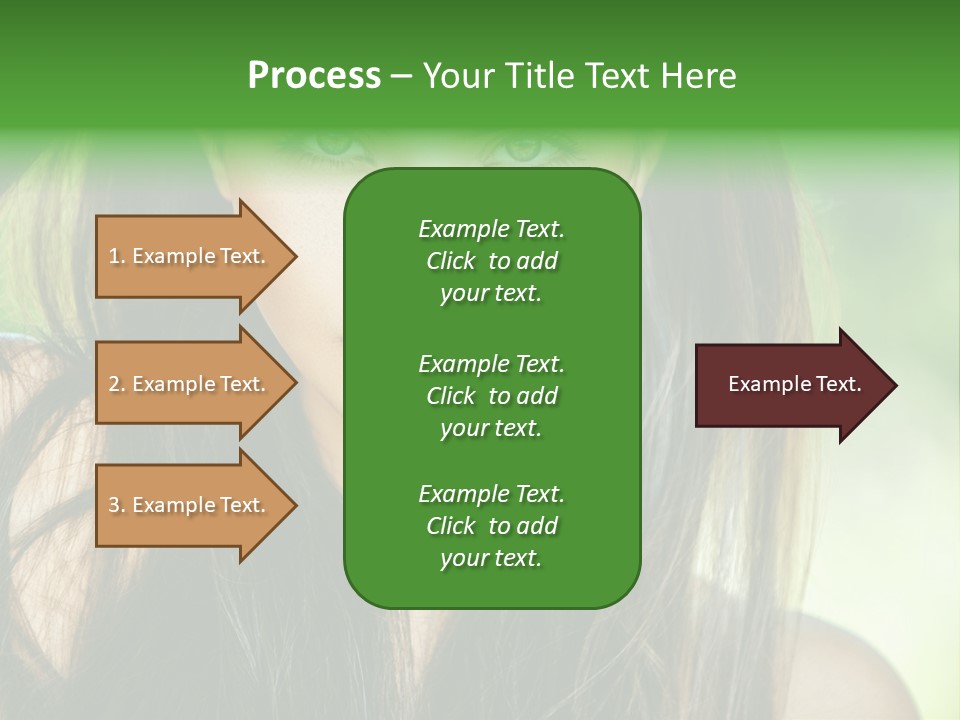 Eyes Woman Hair PowerPoint Template
