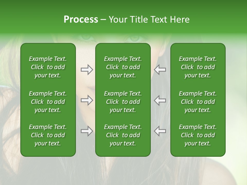 Eyes Woman Hair PowerPoint Template