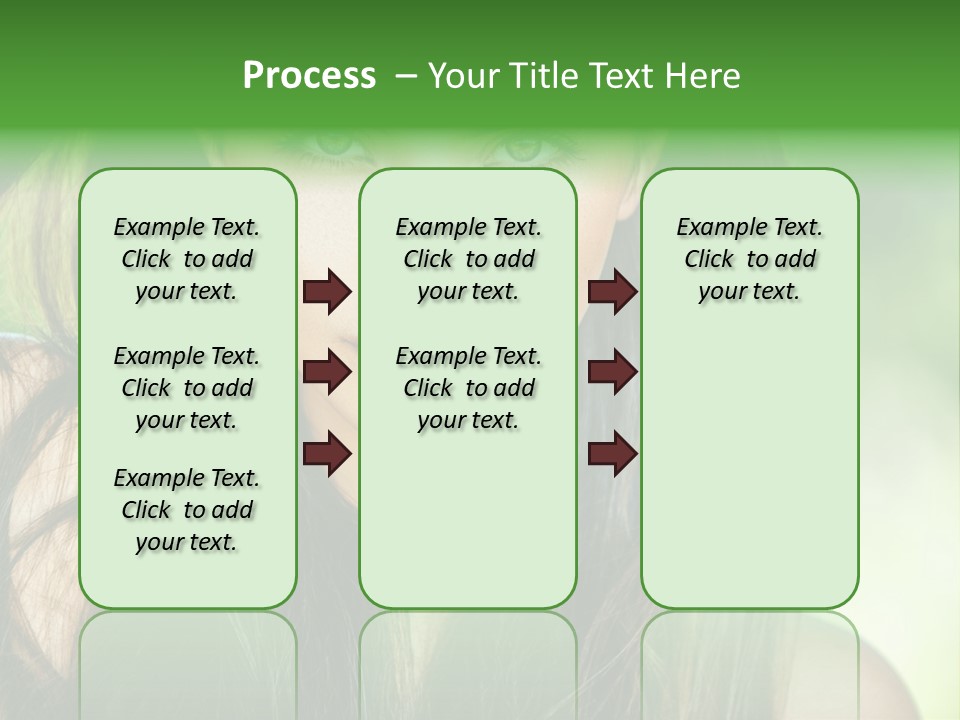 Eyes Woman Hair PowerPoint Template