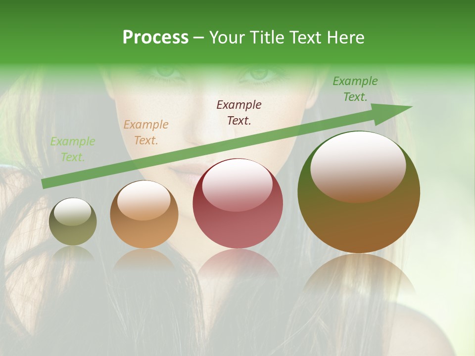 Eyes Woman Hair PowerPoint Template