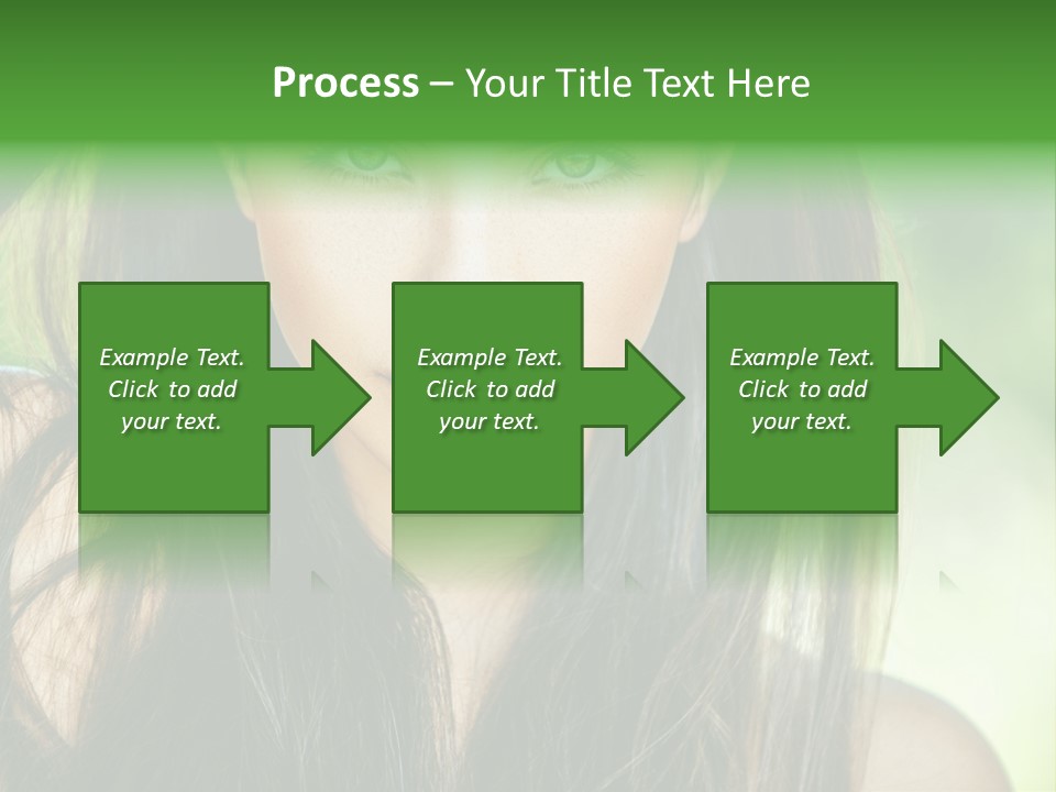 Eyes Woman Hair PowerPoint Template