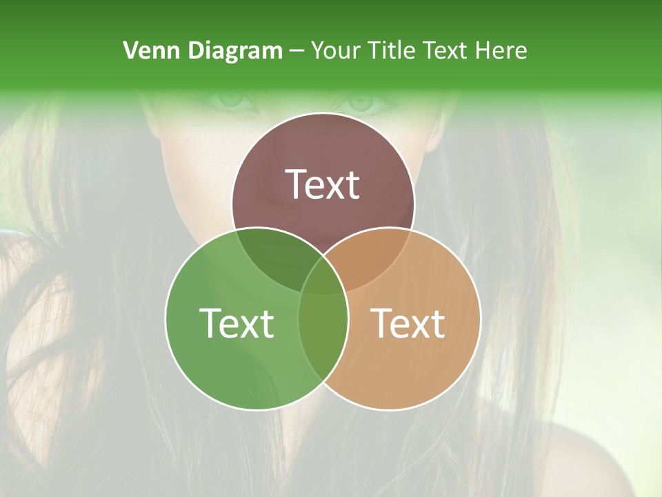 Eyes Woman Hair PowerPoint Template