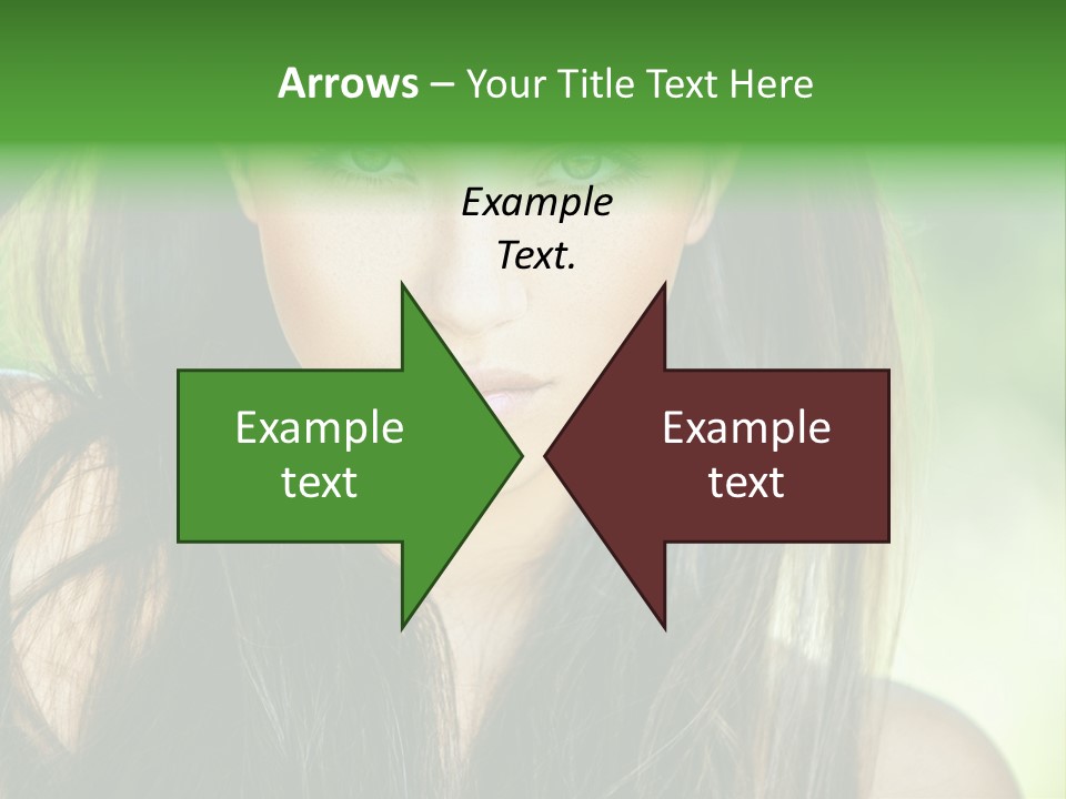 Eyes Woman Hair PowerPoint Template