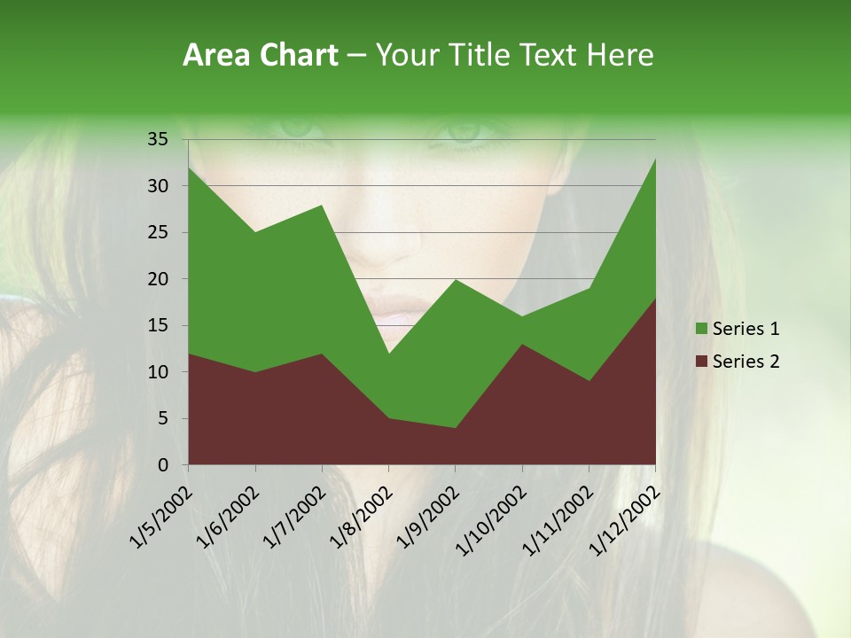 Eyes Woman Hair PowerPoint Template