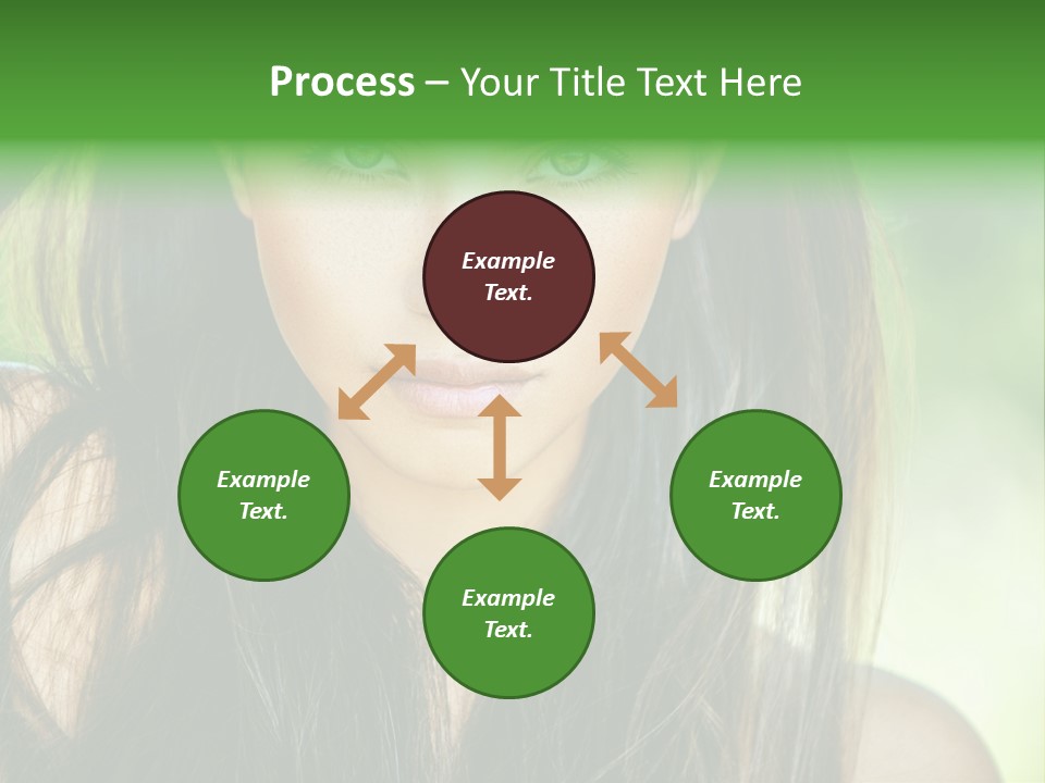 Eyes Woman Hair PowerPoint Template