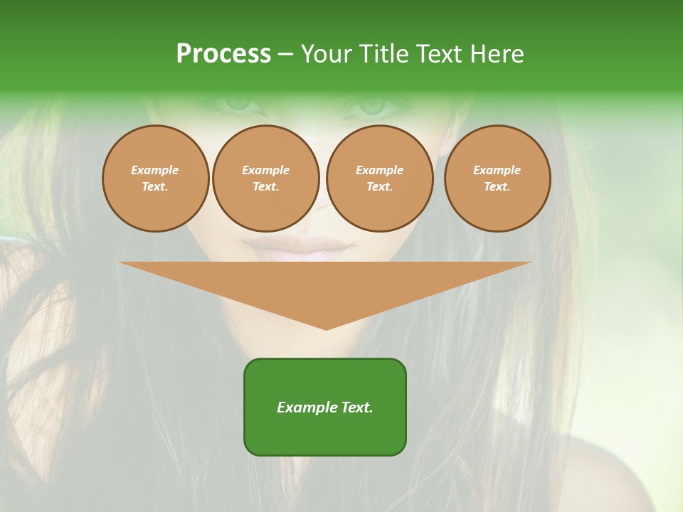 Eyes Woman Hair PowerPoint Template