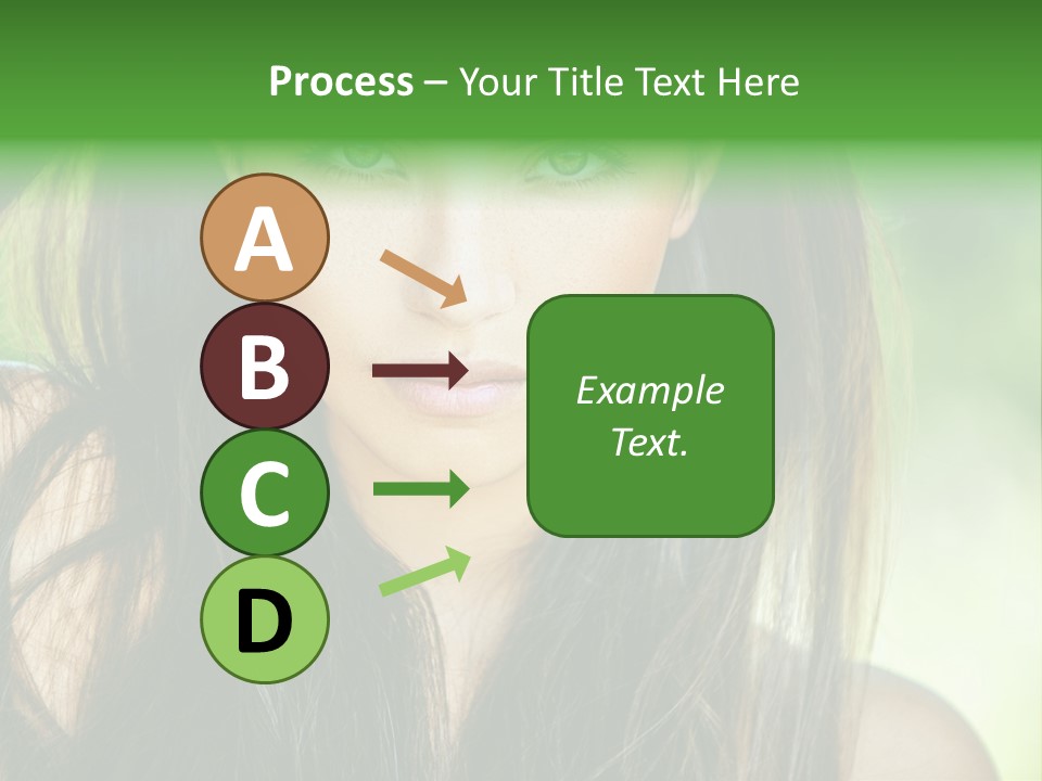 Eyes Woman Hair PowerPoint Template