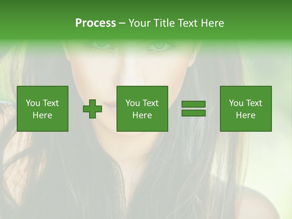 Eyes Woman Hair PowerPoint Template