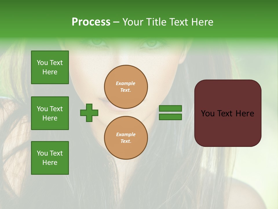 Eyes Woman Hair PowerPoint Template