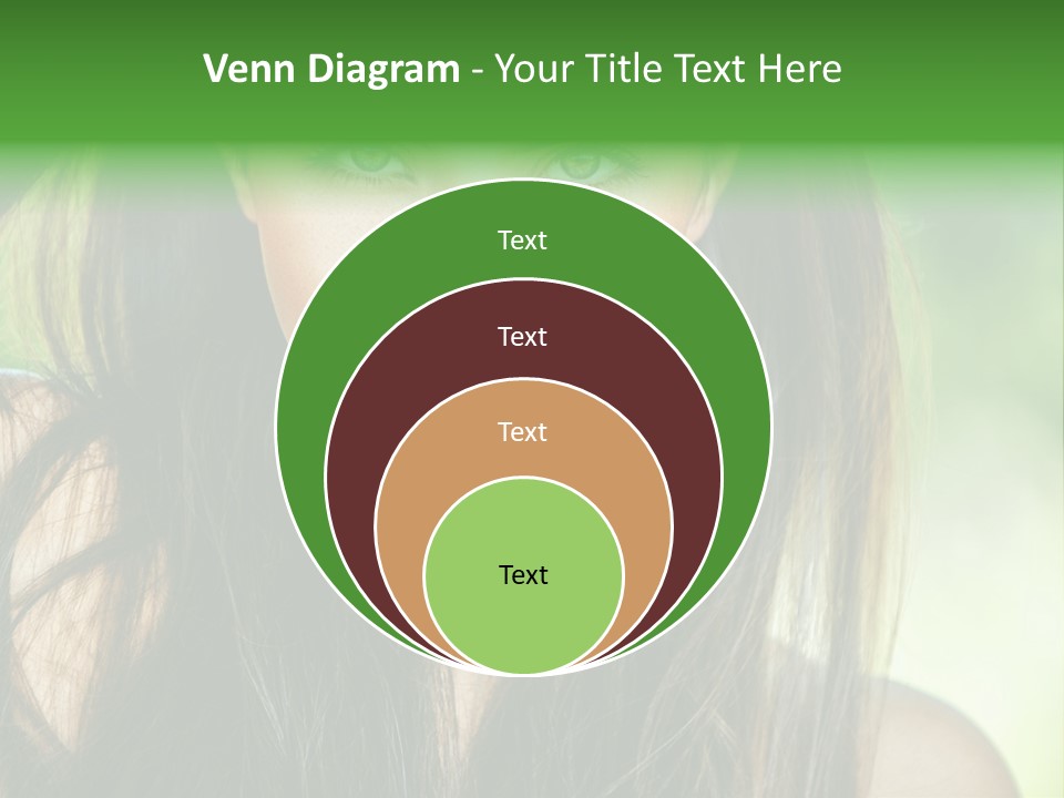 Eyes Woman Hair PowerPoint Template