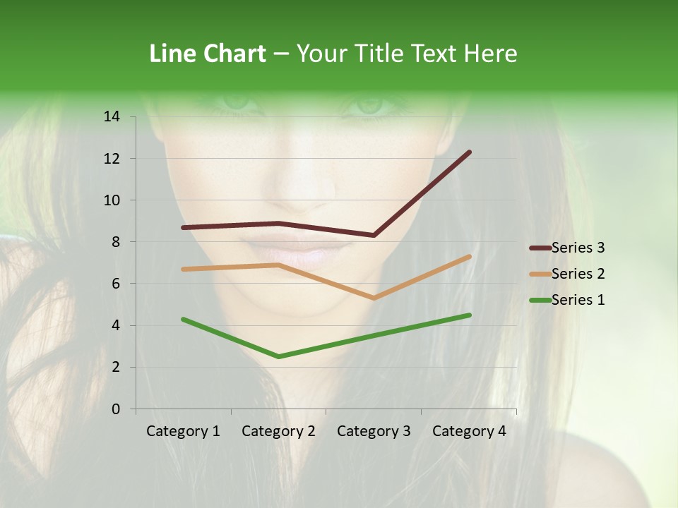 Eyes Woman Hair PowerPoint Template