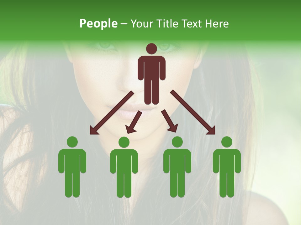 Eyes Woman Hair PowerPoint Template