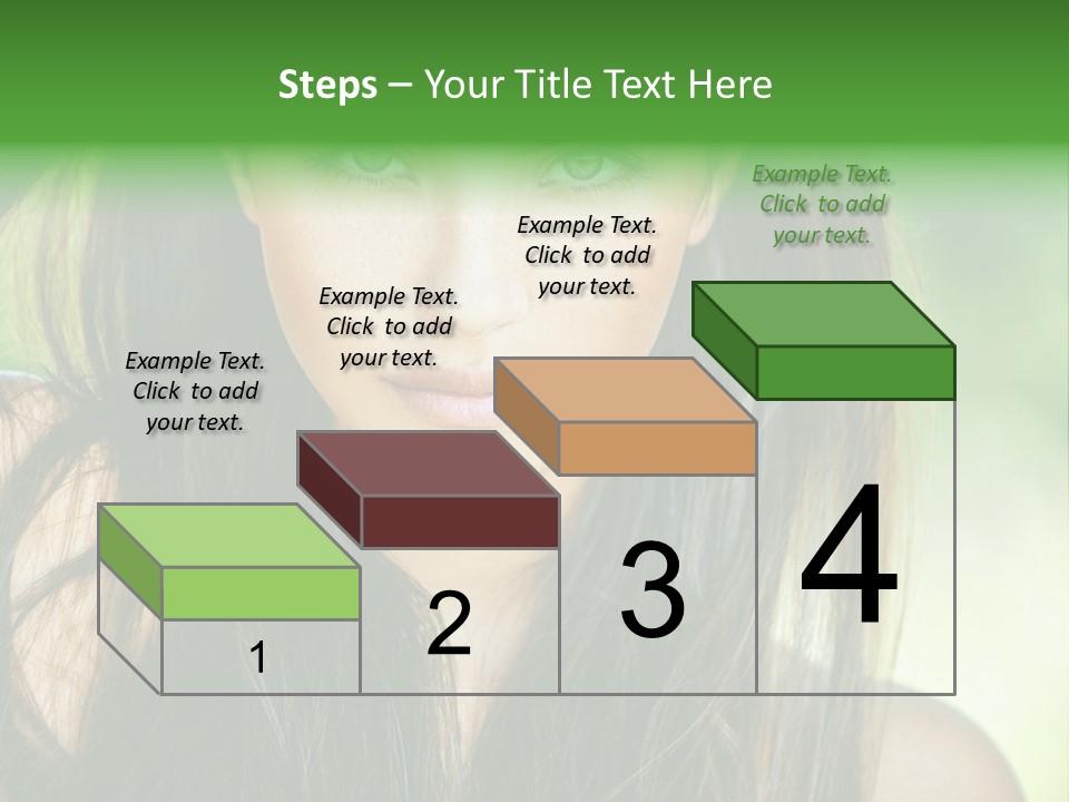 Eyes Woman Hair PowerPoint Template