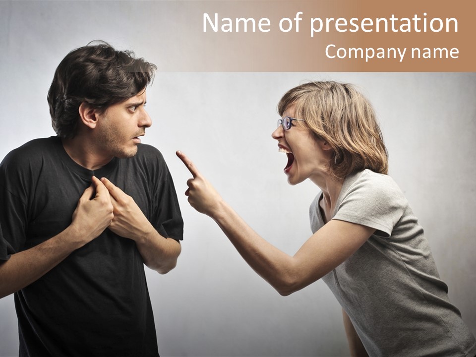 Fend Astonished Anger PowerPoint Template