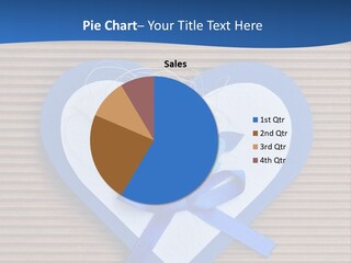 A Heart Shaped Card With Blue Roses On It PowerPoint Template