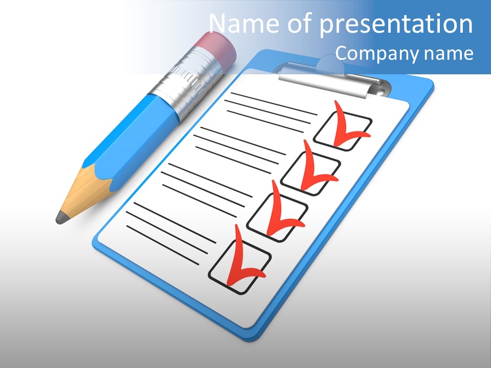Vote Pencil Notepad PowerPoint Template