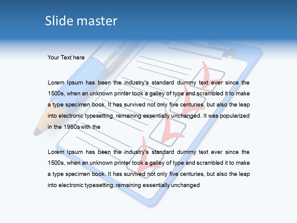 Vote Pencil Notepad PowerPoint Template
