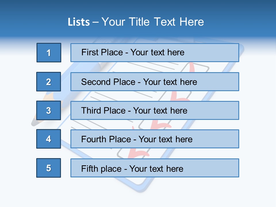 Vote Pencil Notepad PowerPoint Template