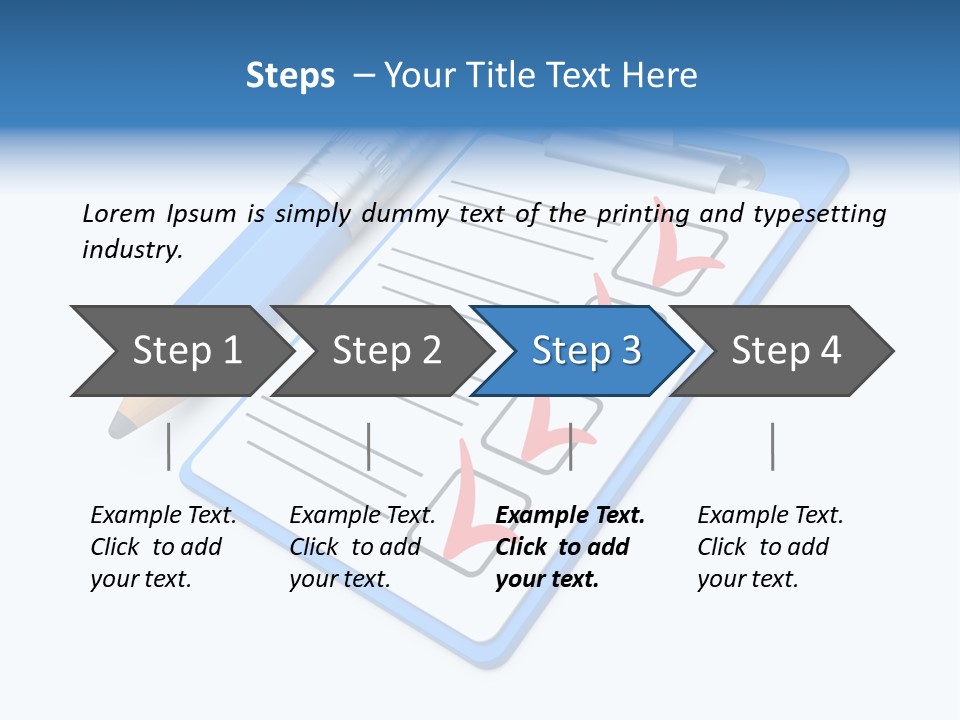 Vote Pencil Notepad PowerPoint Template
