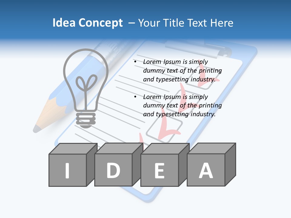 Vote Pencil Notepad PowerPoint Template