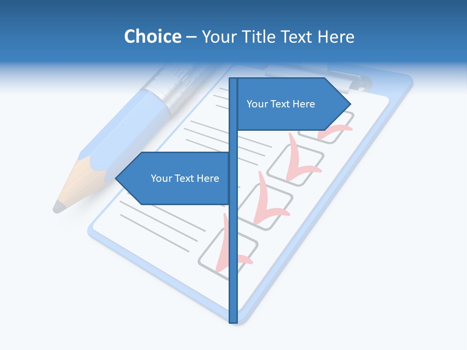Vote Pencil Notepad PowerPoint Template