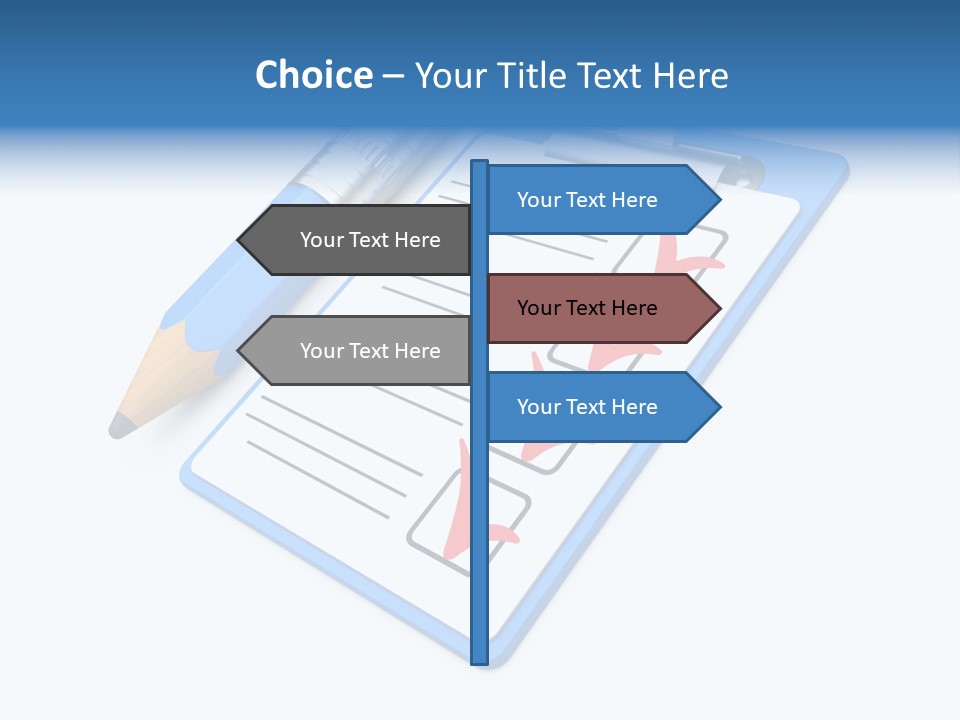 Vote Pencil Notepad PowerPoint Template