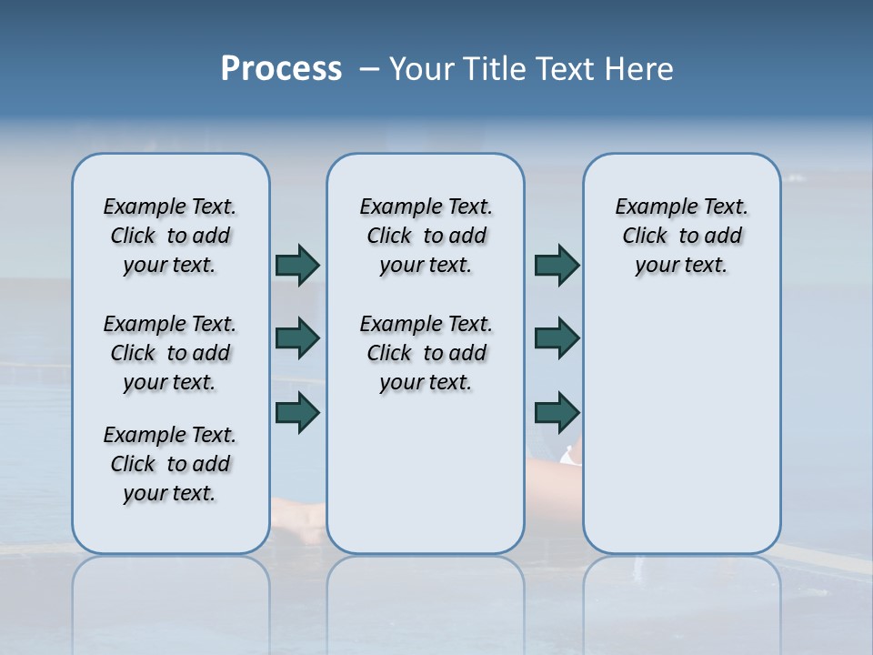 A Beautiful Woman In A White Bikini Sitting On The Edge Of A Swimming Pool PowerPoint Template