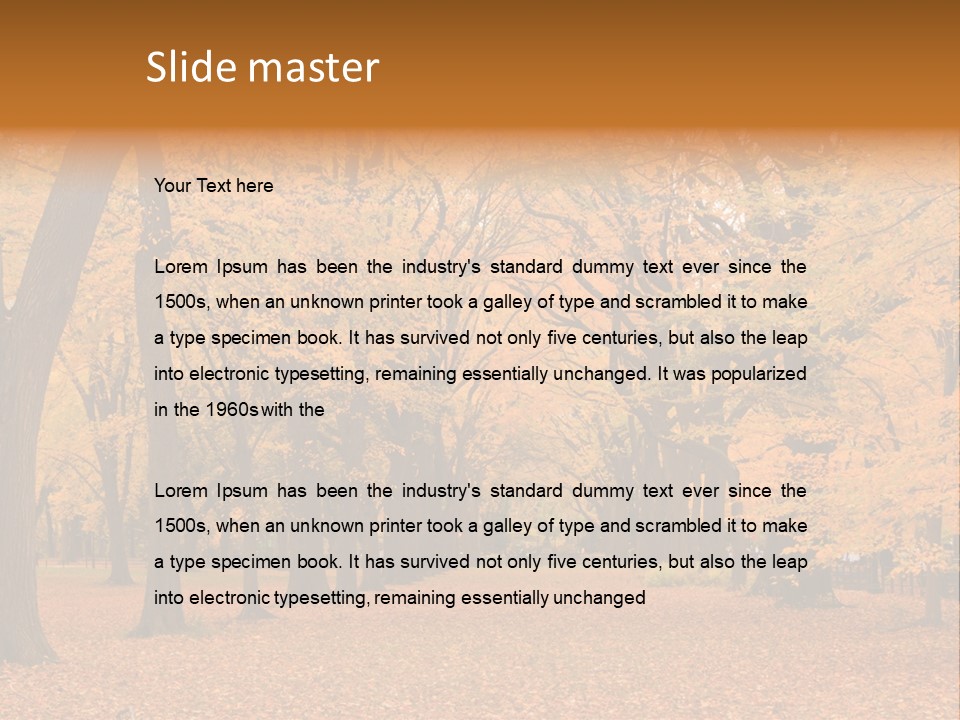 Footpath Walking Road PowerPoint Template