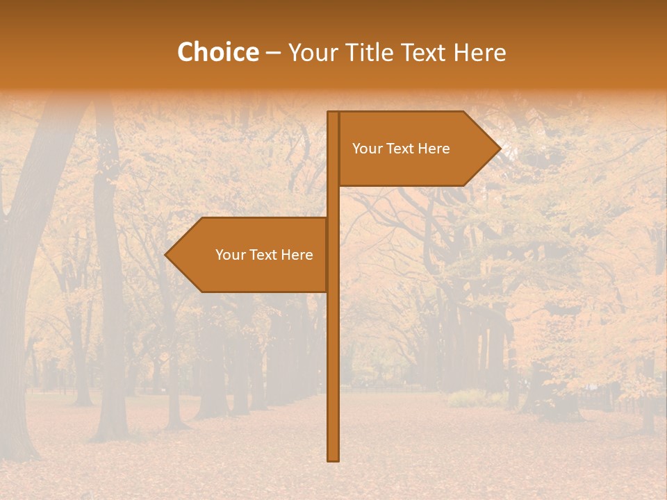 Footpath Walking Road PowerPoint Template