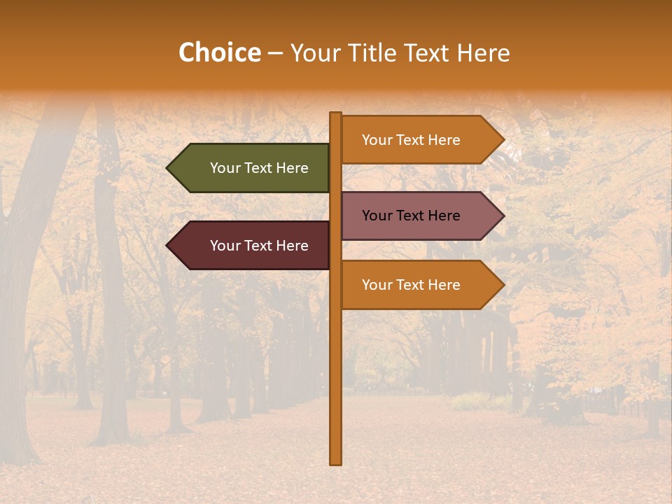 Footpath Walking Road PowerPoint Template