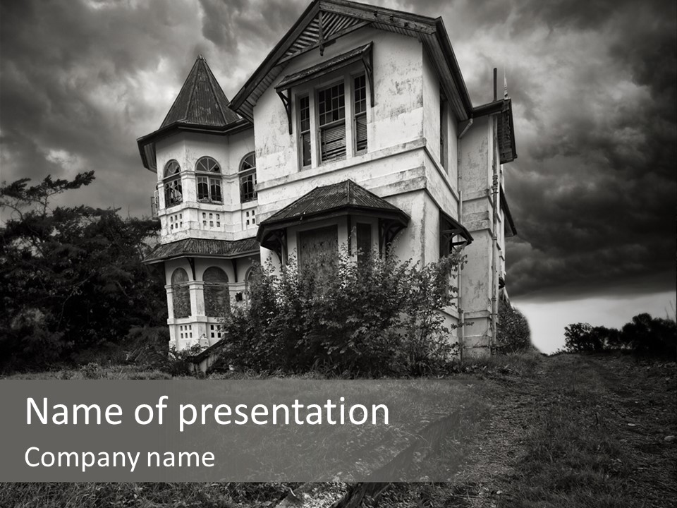 Haunted Brisbane Places PowerPoint Template