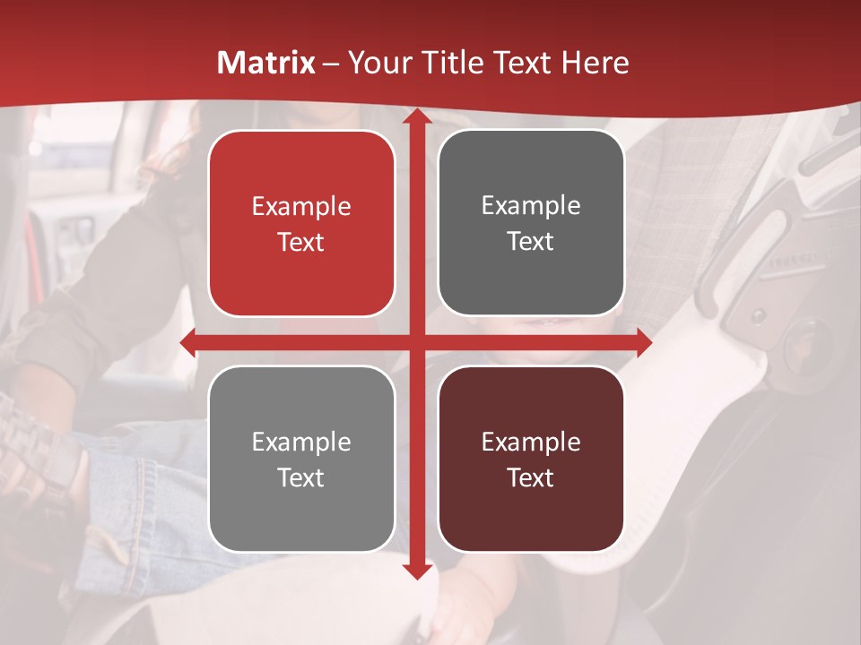 A Woman Sitting In A Car Seat With A Child PowerPoint Template