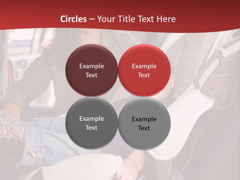 A Woman Sitting In A Car Seat With A Child PowerPoint Template