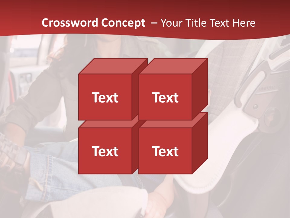 A Woman Sitting In A Car Seat With A Child PowerPoint Template