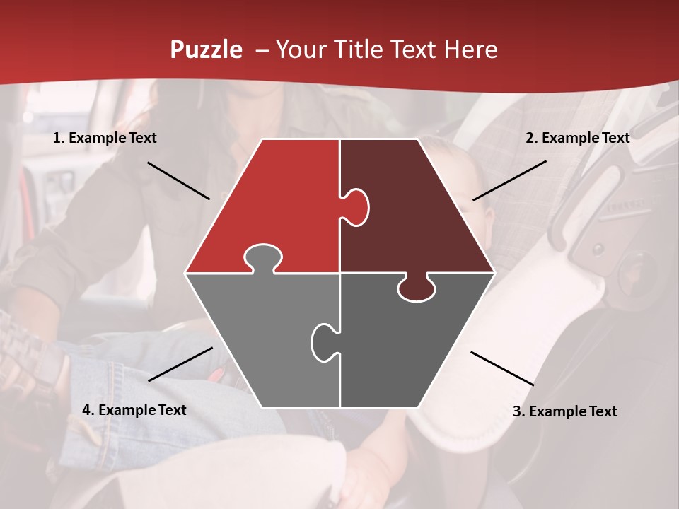 A Woman Sitting In A Car Seat With A Child PowerPoint Template