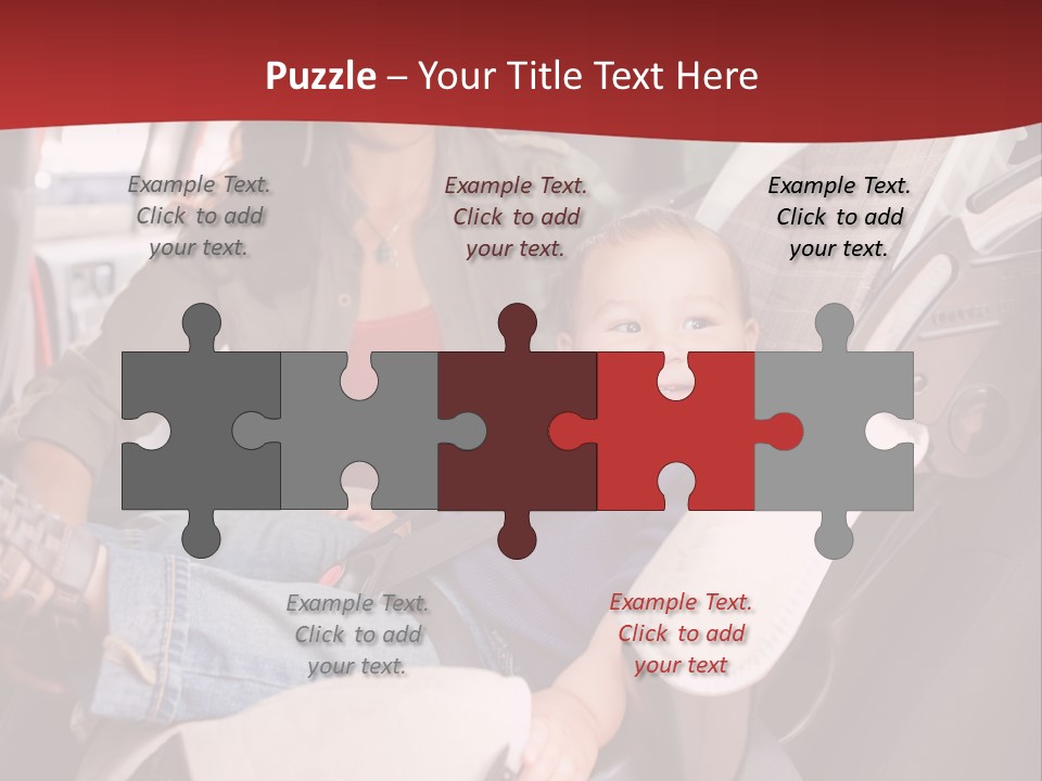 A Woman Sitting In A Car Seat With A Child PowerPoint Template