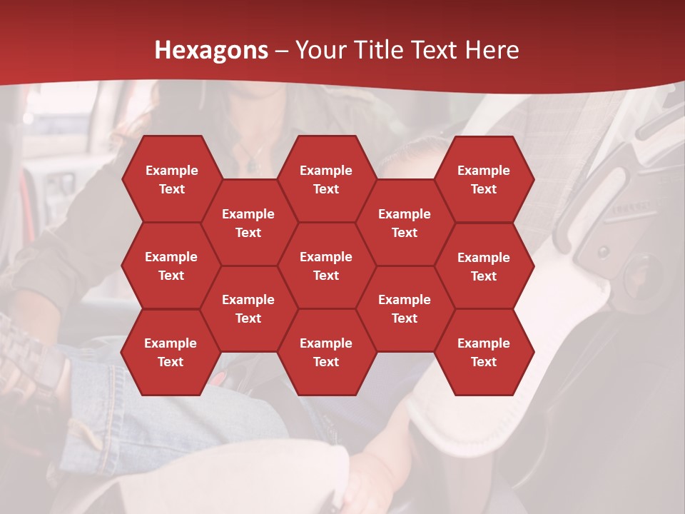 A Woman Sitting In A Car Seat With A Child PowerPoint Template