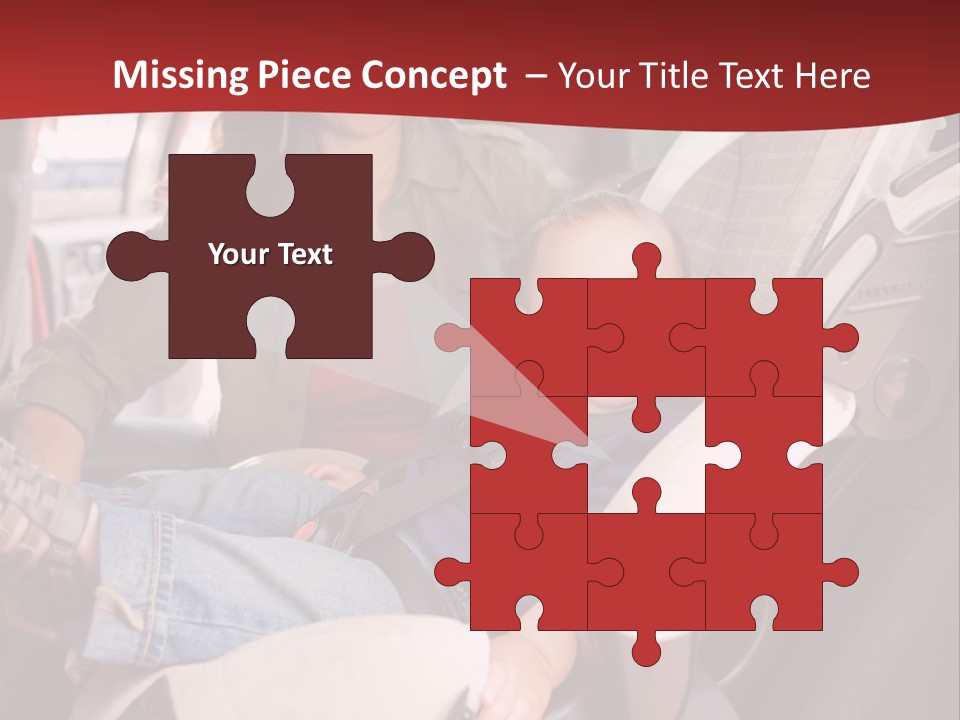 A Woman Sitting In A Car Seat With A Child PowerPoint Template