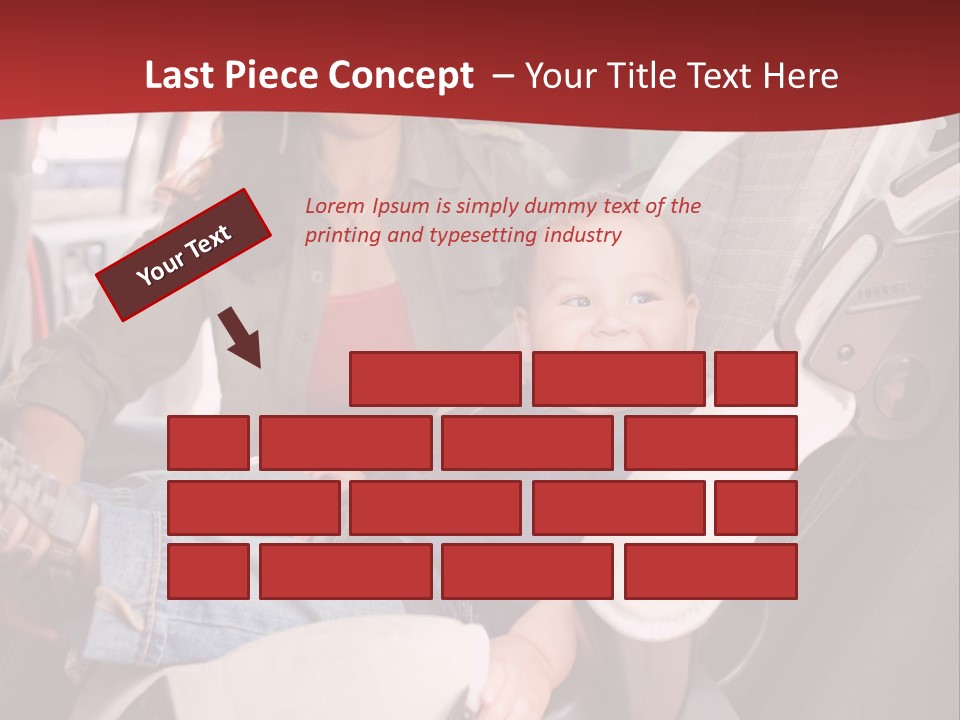 A Woman Sitting In A Car Seat With A Child PowerPoint Template