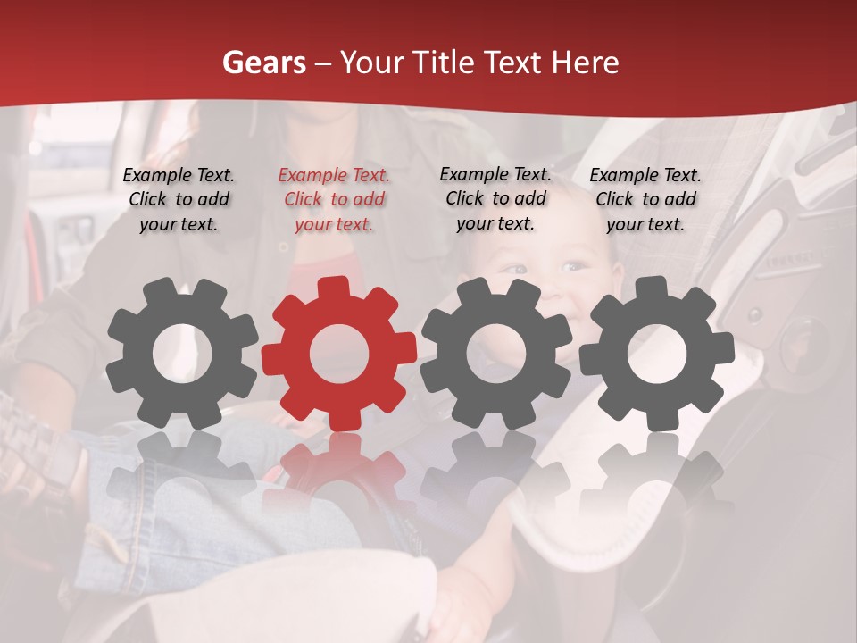 A Woman Sitting In A Car Seat With A Child PowerPoint Template