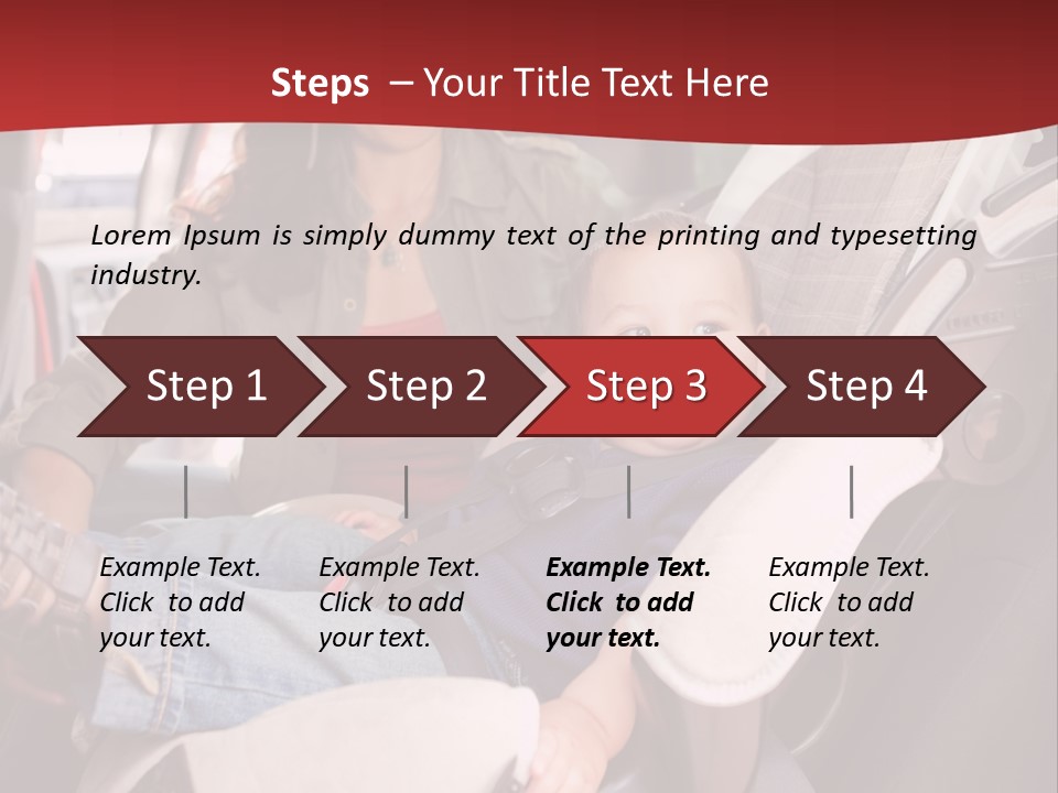 A Woman Sitting In A Car Seat With A Child PowerPoint Template