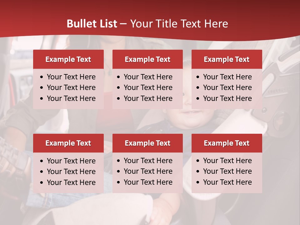 A Woman Sitting In A Car Seat With A Child PowerPoint Template