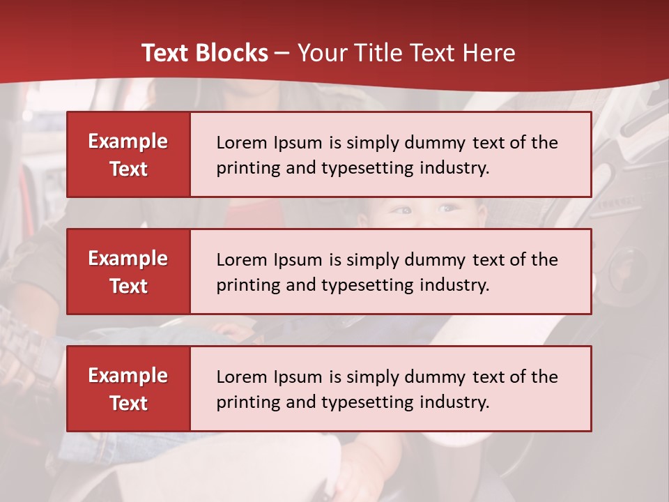 A Woman Sitting In A Car Seat With A Child PowerPoint Template
