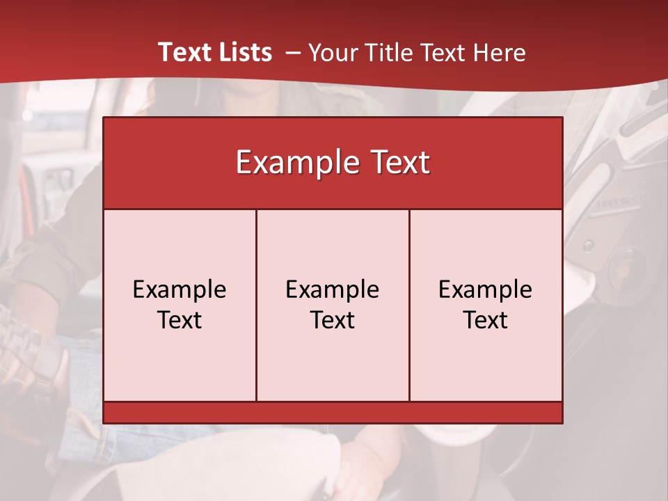 A Woman Sitting In A Car Seat With A Child PowerPoint Template