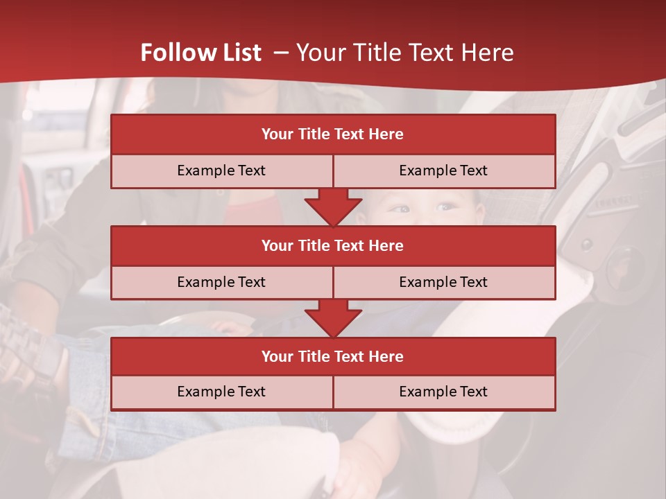 A Woman Sitting In A Car Seat With A Child PowerPoint Template