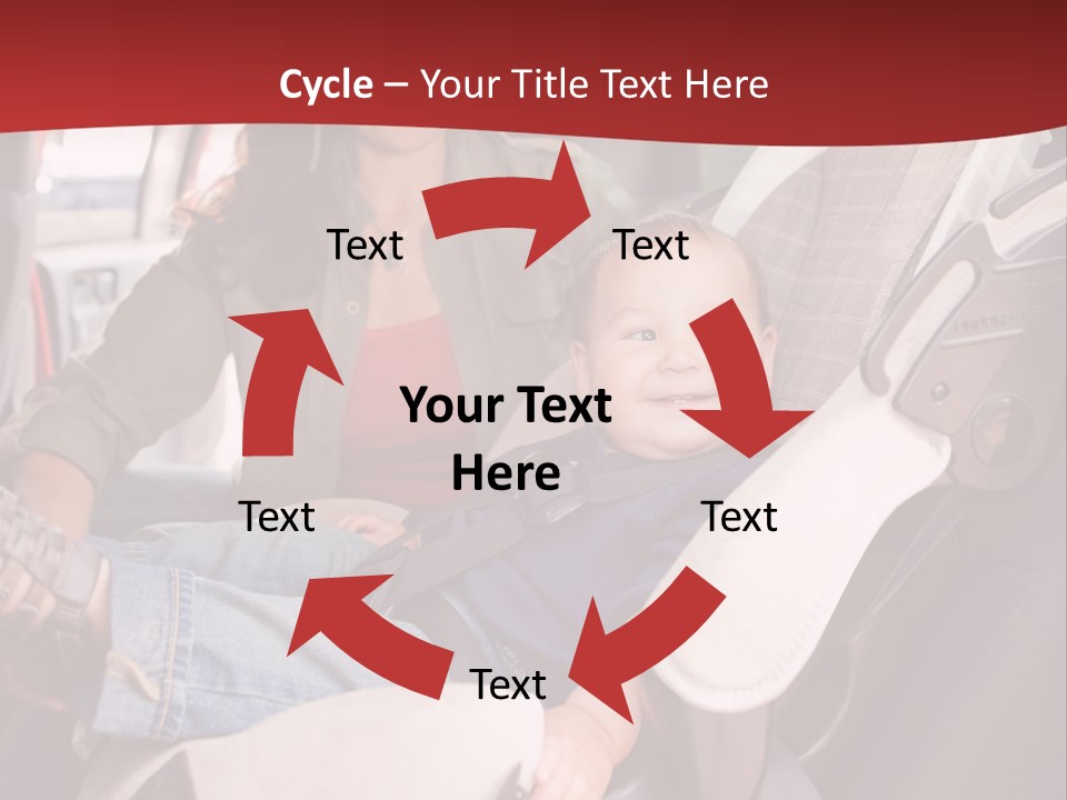 A Woman Sitting In A Car Seat With A Child PowerPoint Template