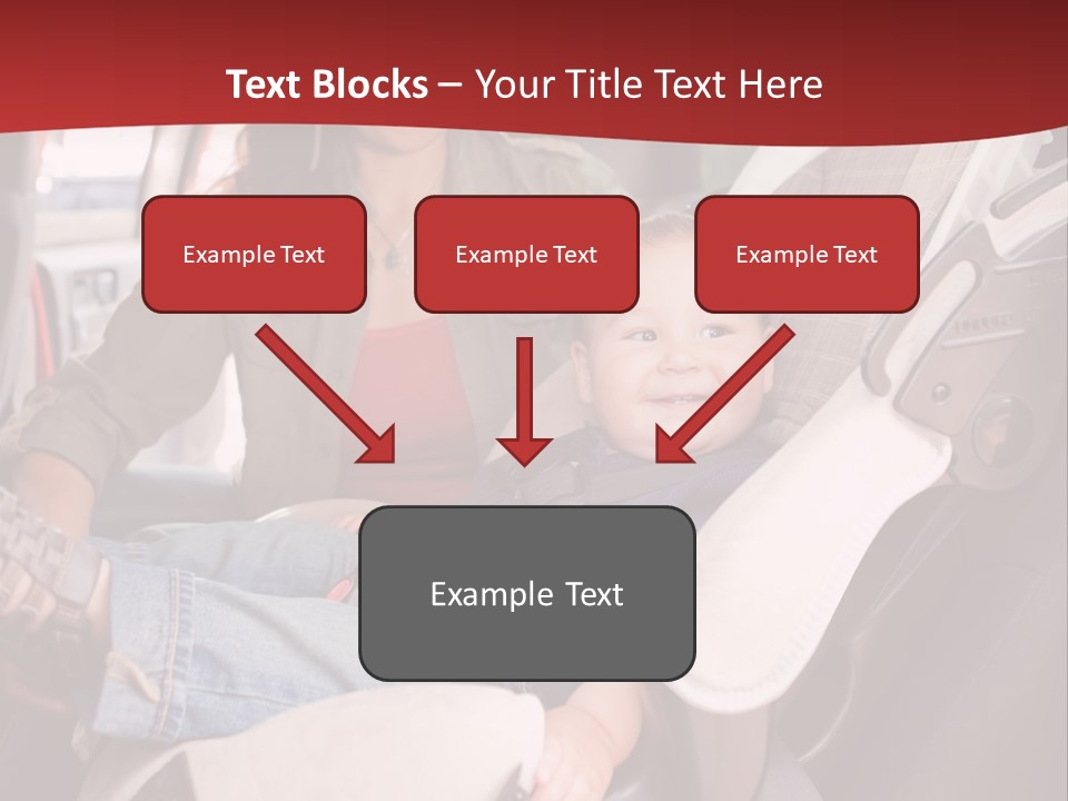 A Woman Sitting In A Car Seat With A Child PowerPoint Template